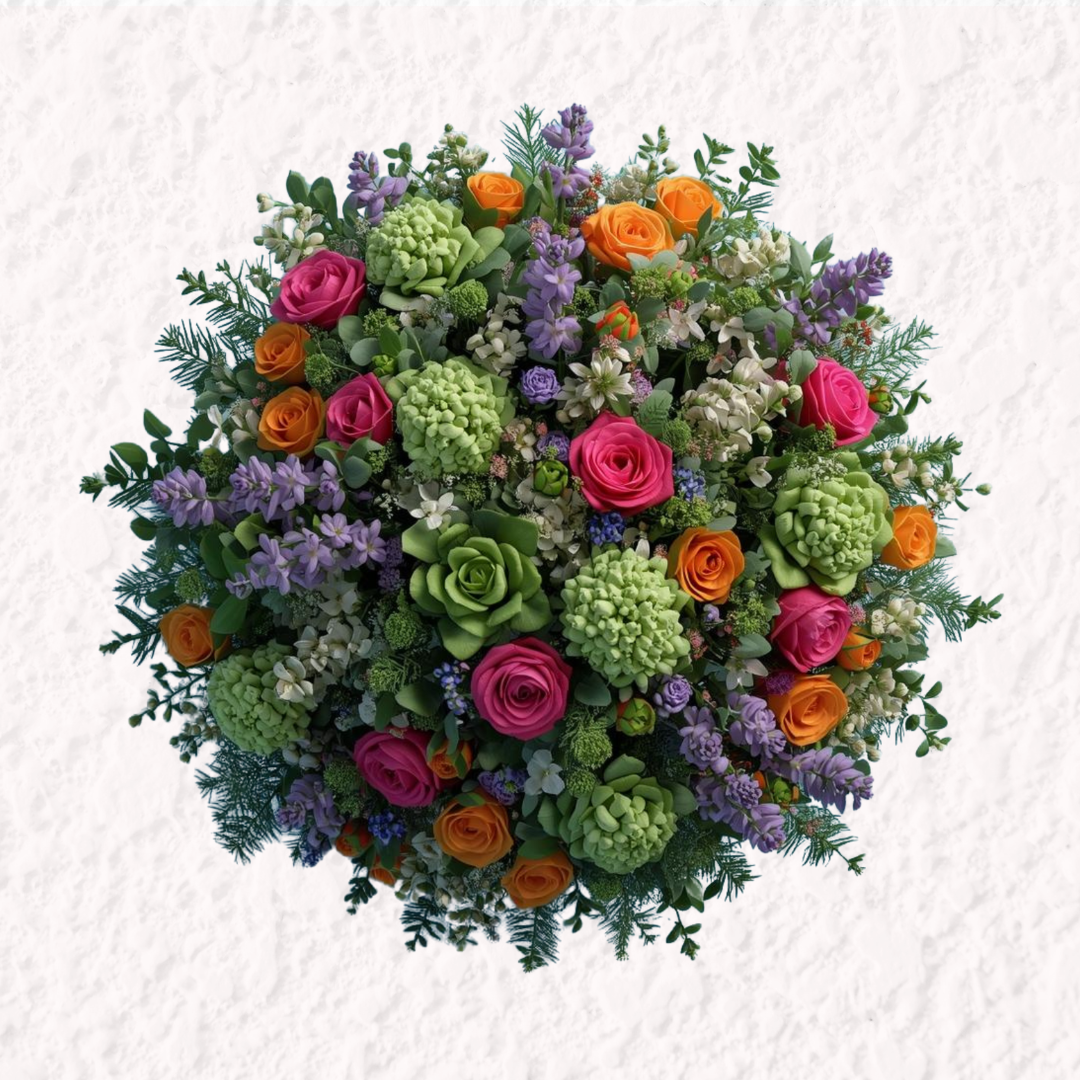 10 Vibrant Flower Bouquet Cliparts – Transparent PNG, SVG, PDF – 300 DPI High Resolution
