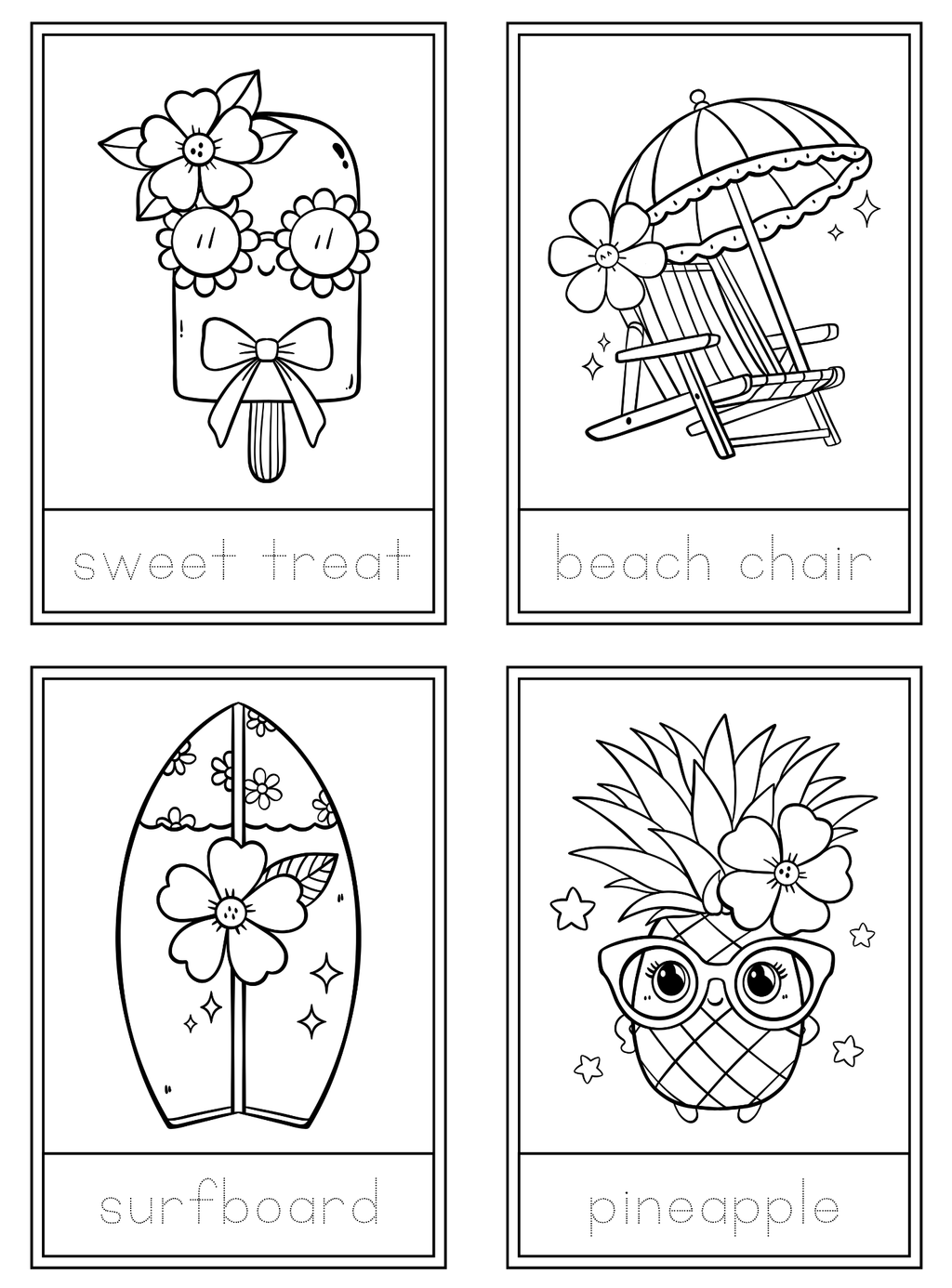 Summer Coloring Workbook
