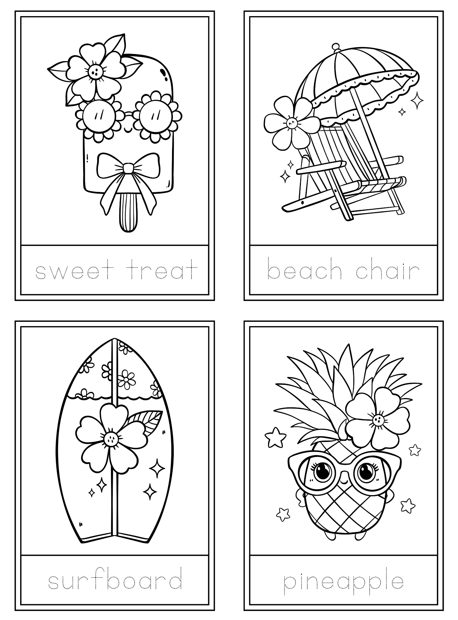 Summer Coloring Workbook