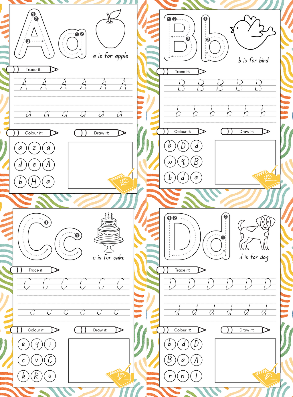 Learn to Write: A-Z Alphabet Activity Book | English Handwriting Practice