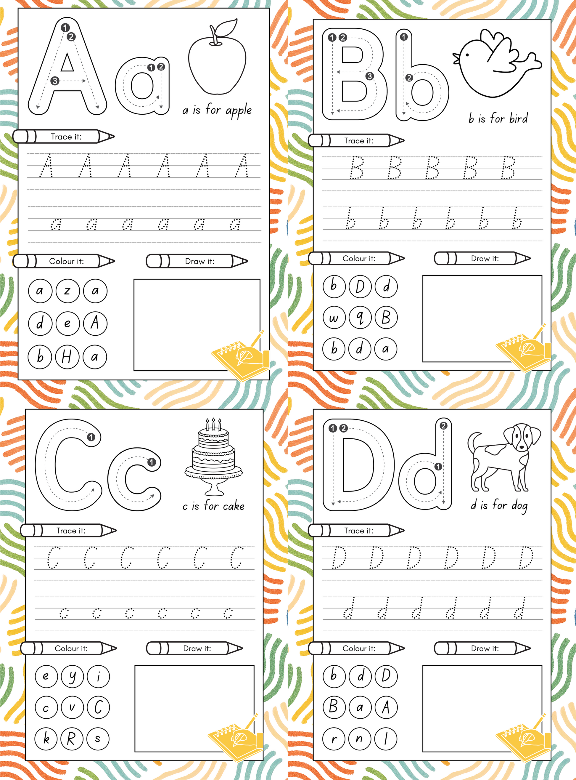 Learn to Write: A-Z Alphabet Activity Book | English Handwriting Practice