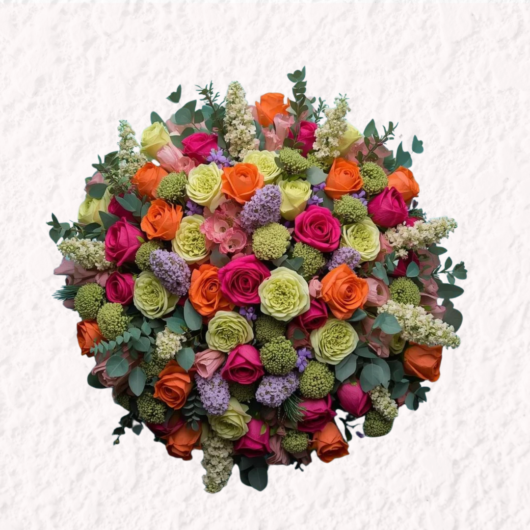 10 Vibrant Flower Bouquet Cliparts – Transparent PNG, SVG, PDF – 300 DPI High Resolution