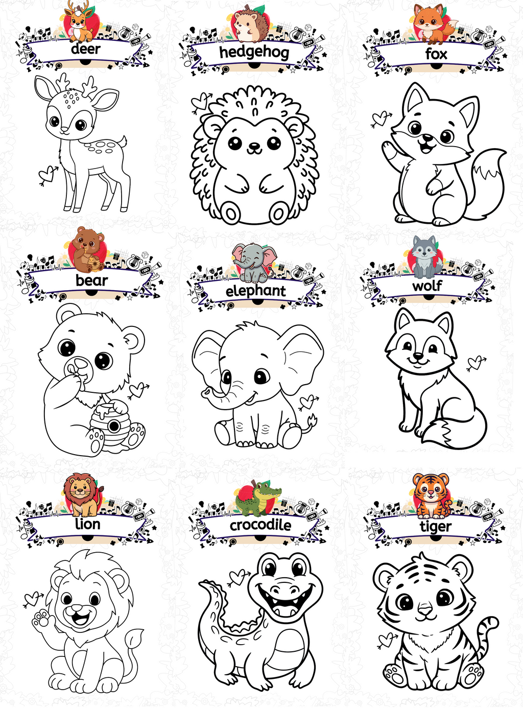 Jungle Coloring Book | English Educational Activity Book