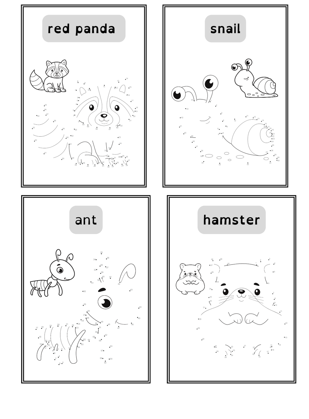 Animal Connect-the-Dots Workbook - English Edition