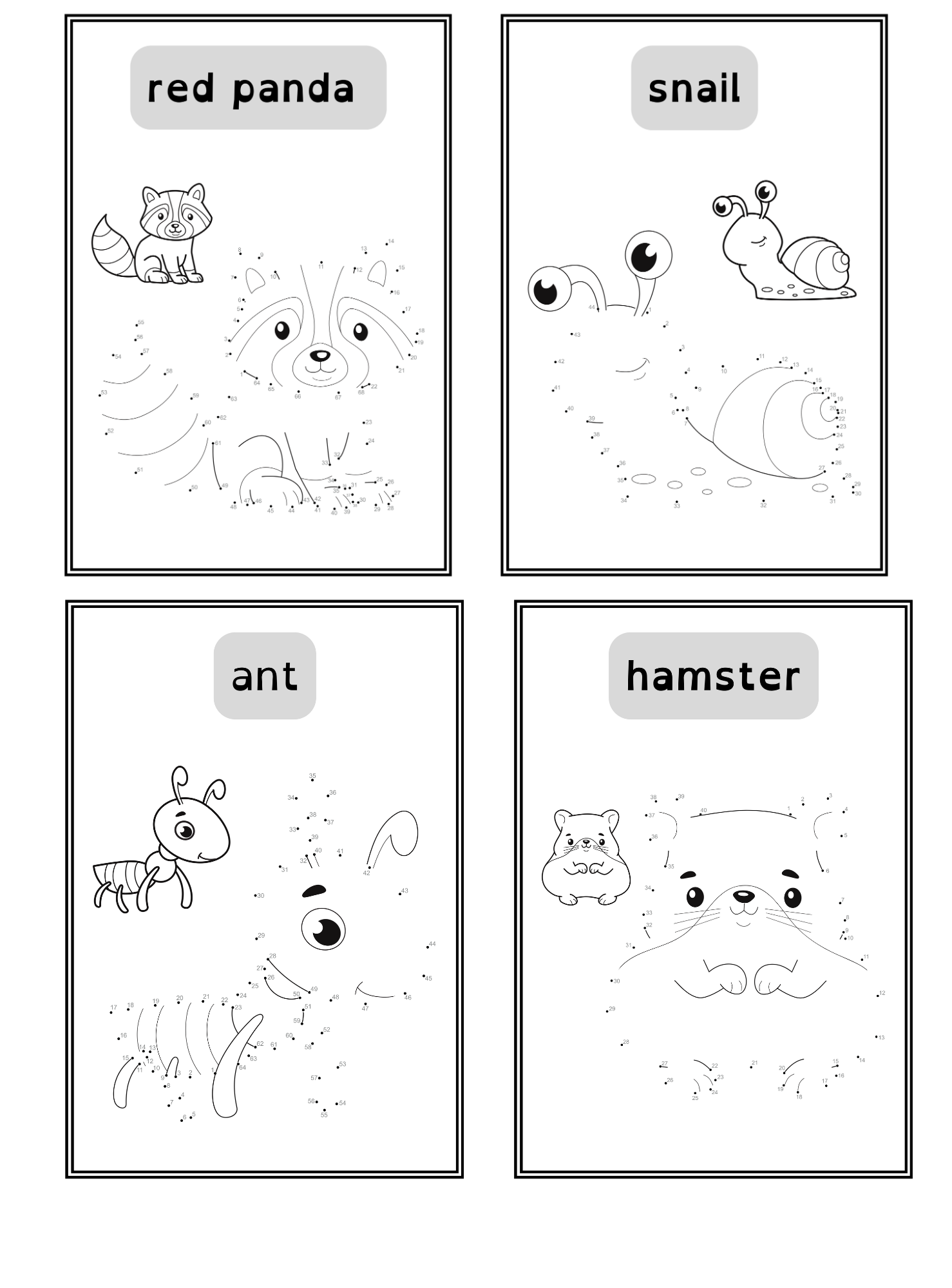 Animal Connect-the-Dots Workbook - English Edition