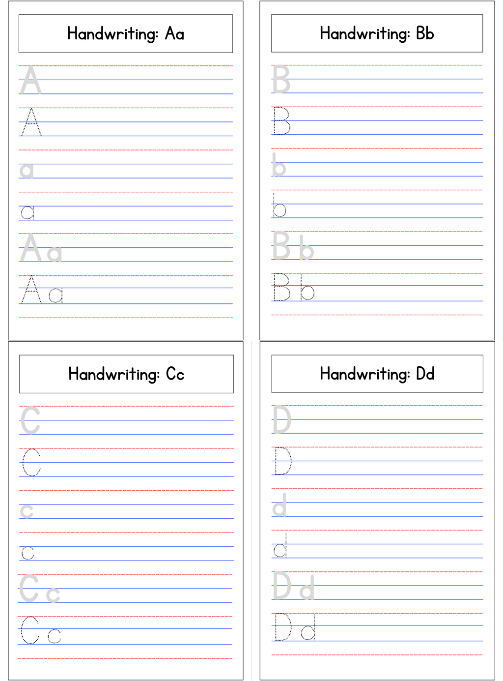 Alphabet Handwriting Practice Workbook | English Letter Tracing