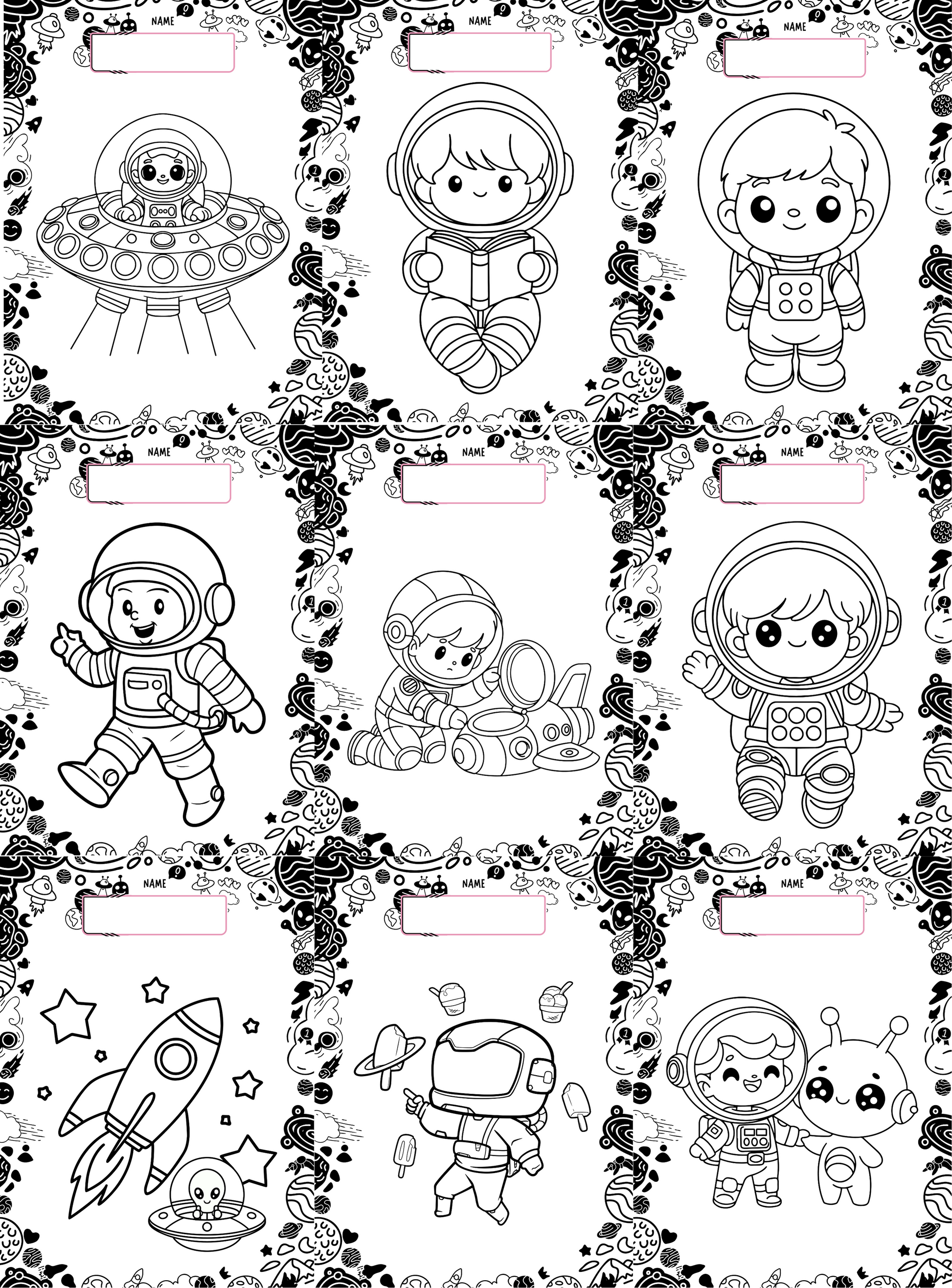 Space Coloring Book | Educational Activity Book