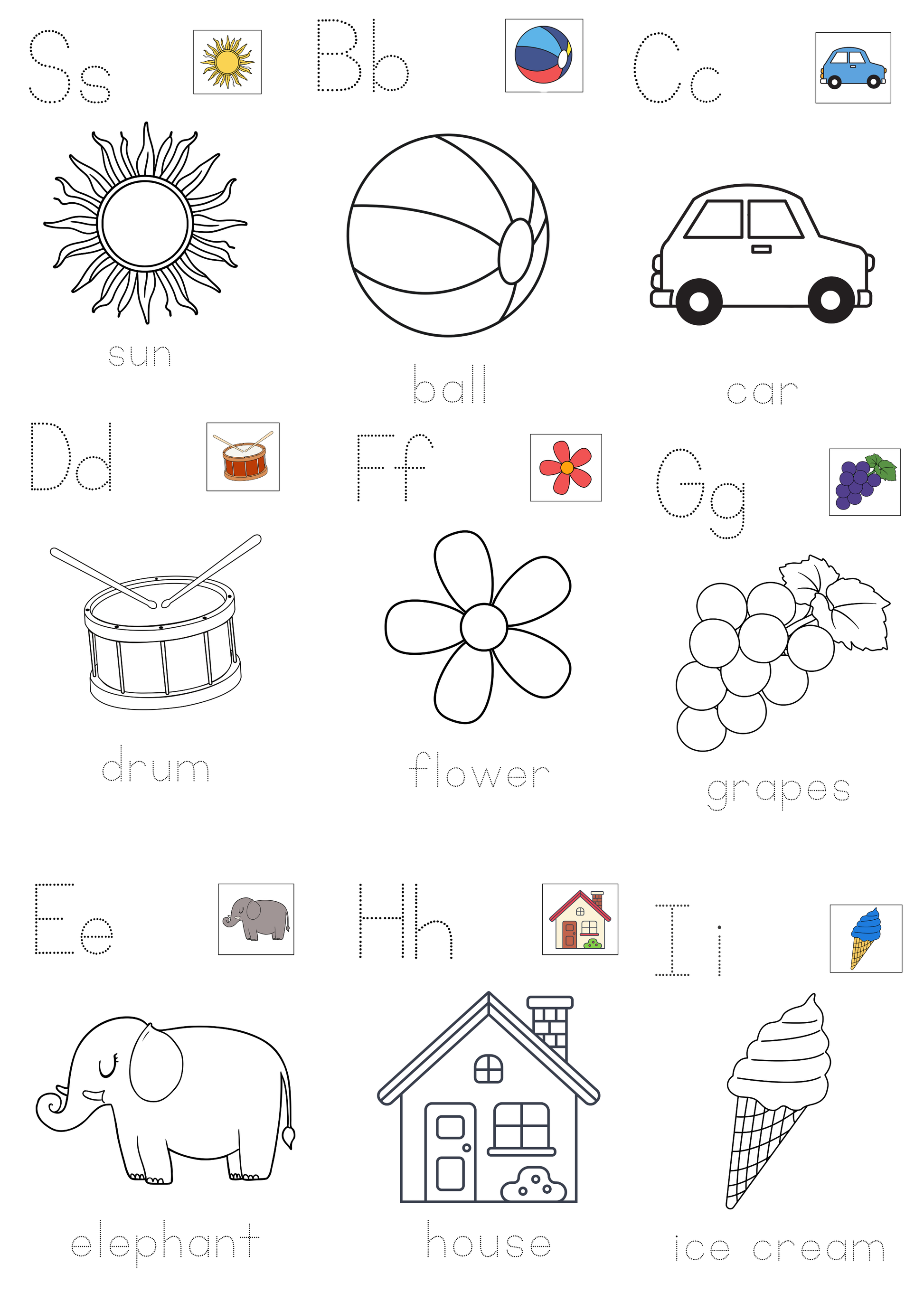 Alphabet Tracing & Coloring Book | A-Z English Handwriting Practice for Preschool Kids