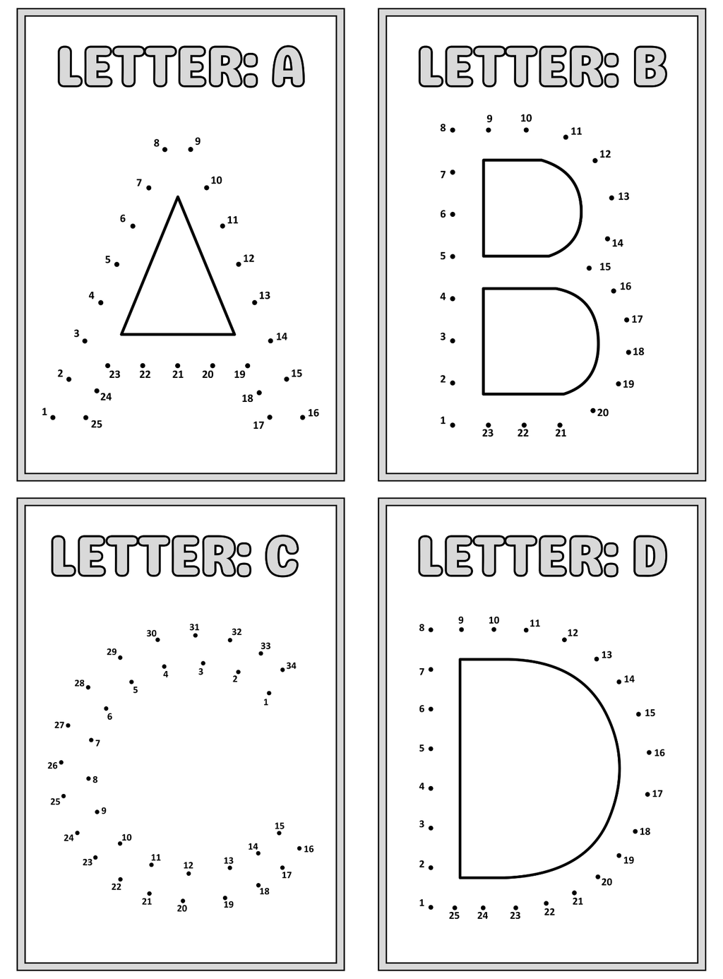 Connect The Dots | Uppercase Letter Formation Workbook