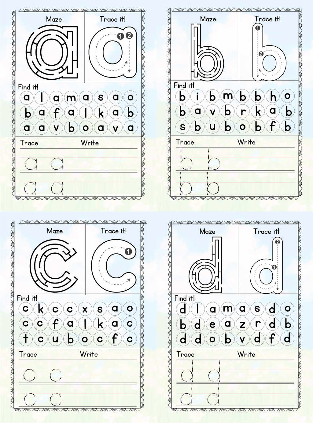 Fun Alphabet Maze & Letter Tracing - English Edition