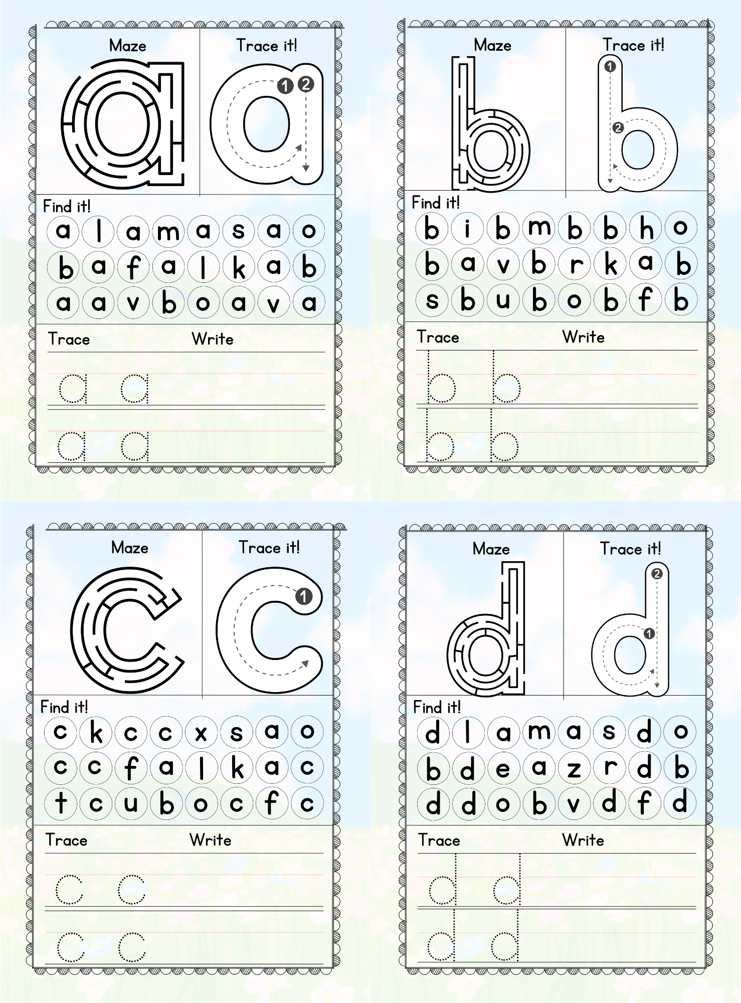 Fun Alphabet Maze & Letter Tracing - English Edition
