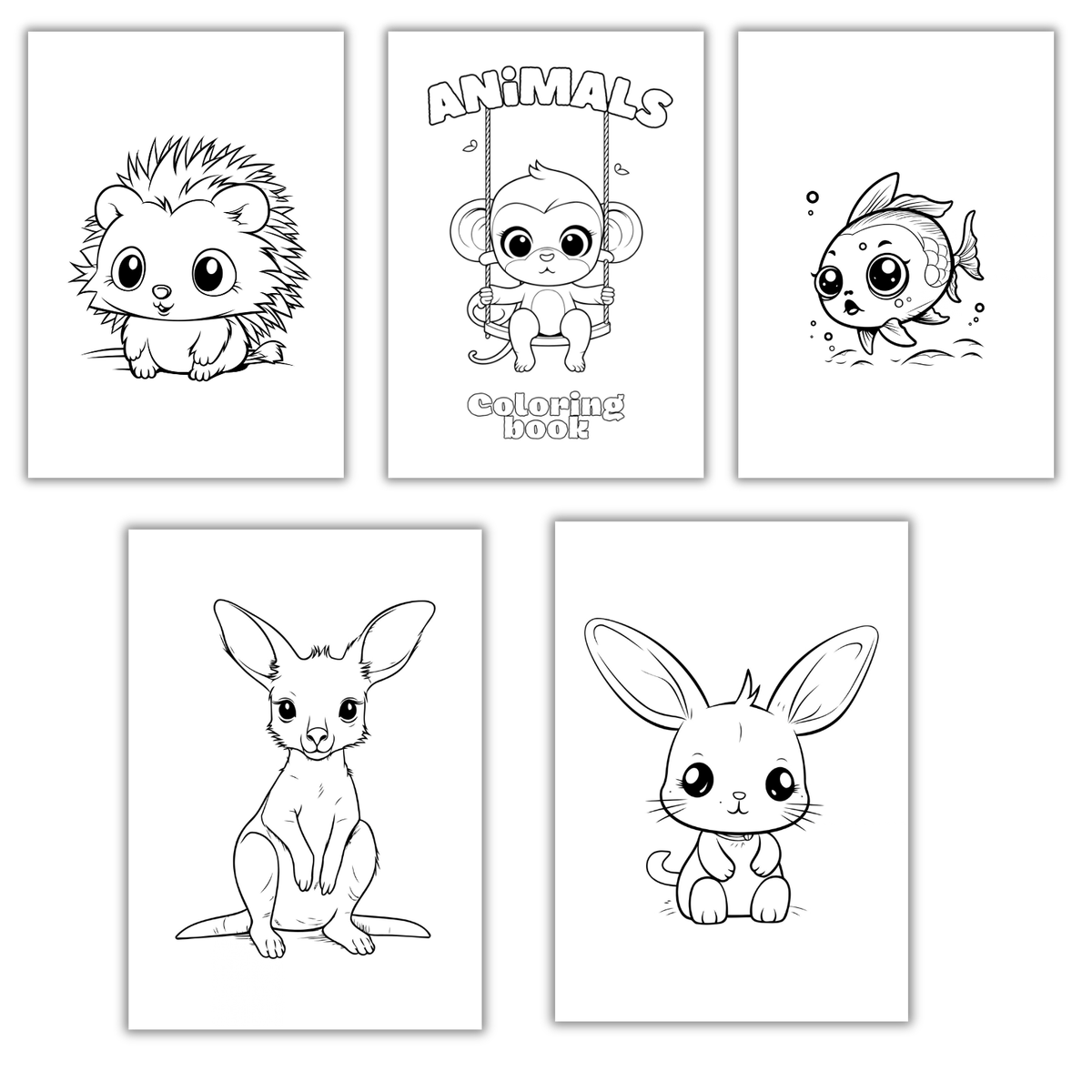 Cahier de coloriage animaux mignons