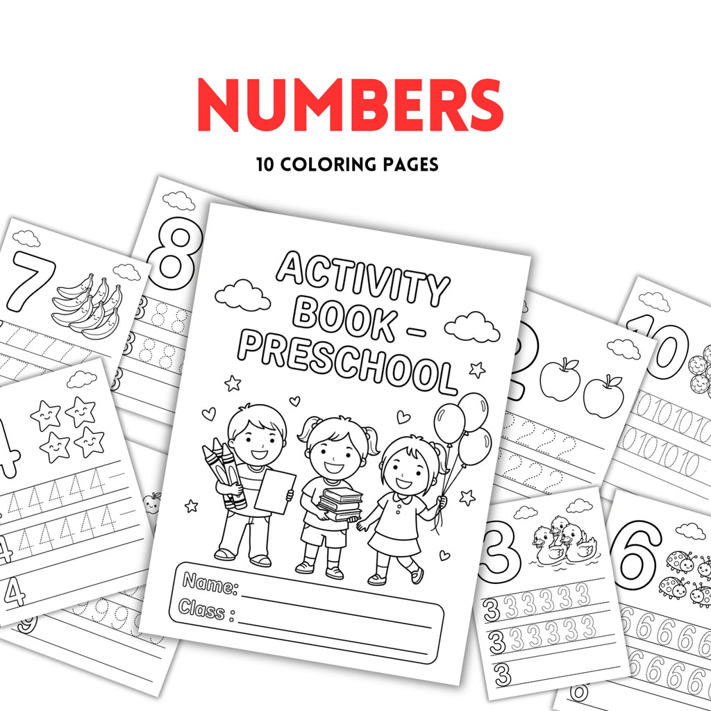 Preschool Numbers Tracing Worksheets | 20 Early Learning Activity Pages