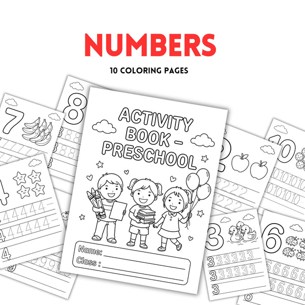 Cahier de traçage des nombres pour la maternelle – 20 pages à imprimer | Apprendre & s’exercer
