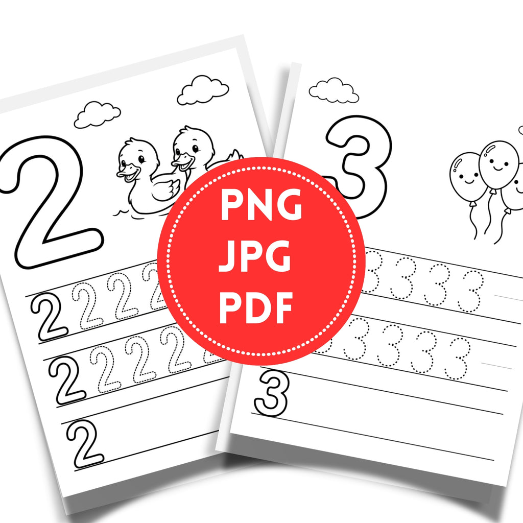 Preschool Numbers Tracing Worksheets | 20 Early Learning Activity Pages