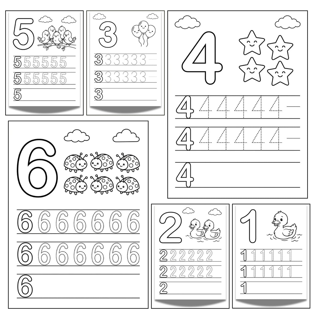 Preschool Numbers Tracing Worksheets | 20 Early Learning Activity Pages