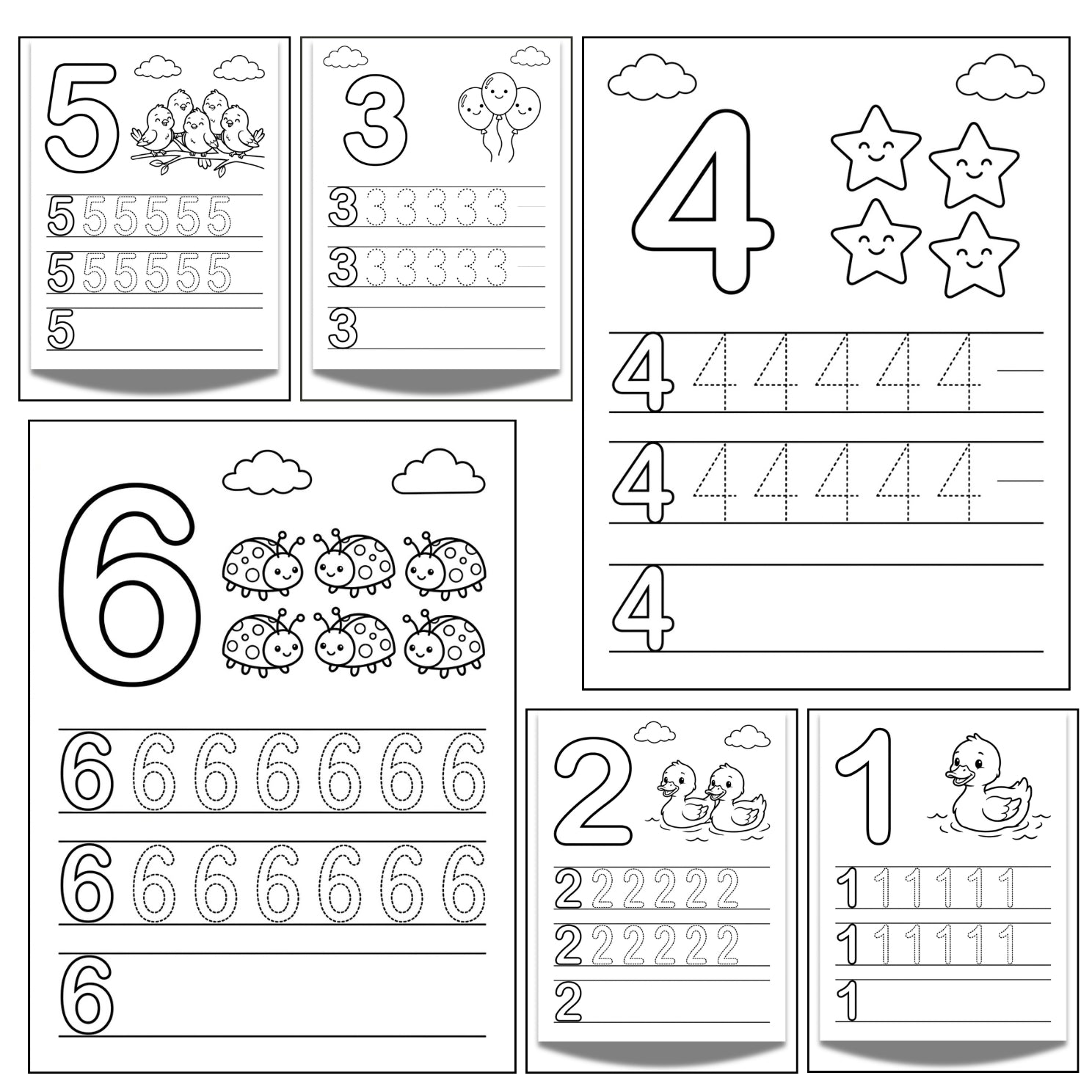 Preschool Numbers Tracing Worksheets | 20 Early Learning Activity Pages