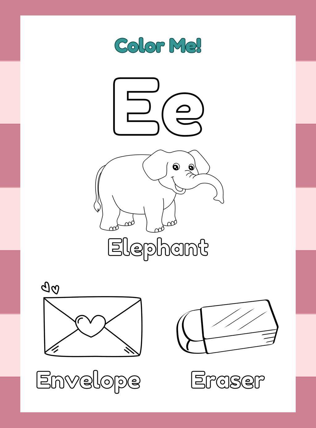 English Alphabet Coloring & Tracing Workbook | A-Z Handwriting Practice (52 Pages)