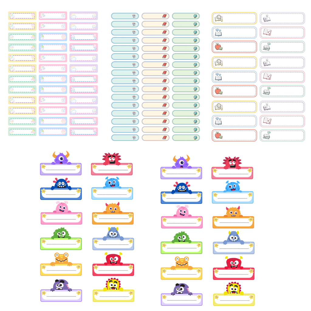 School Style – Étiquettes & Stickers pour Fournitures Scolaires