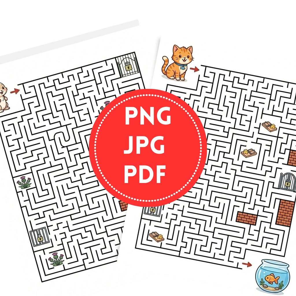 Maze Activity Book for Kids | 20 Page Fun Labyrinth Worksheets
