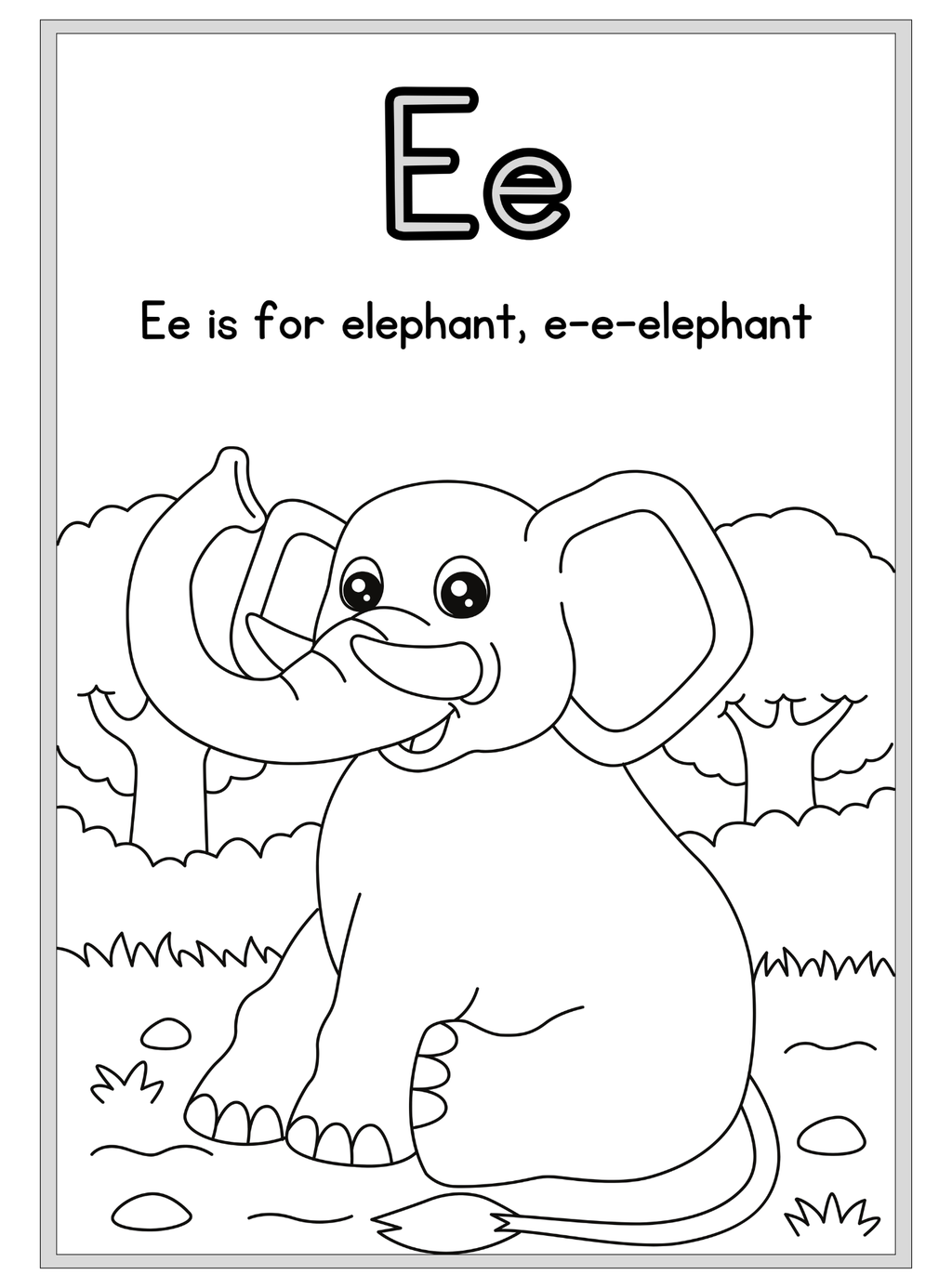 Animal Alphabet Coloring Book - English Edition