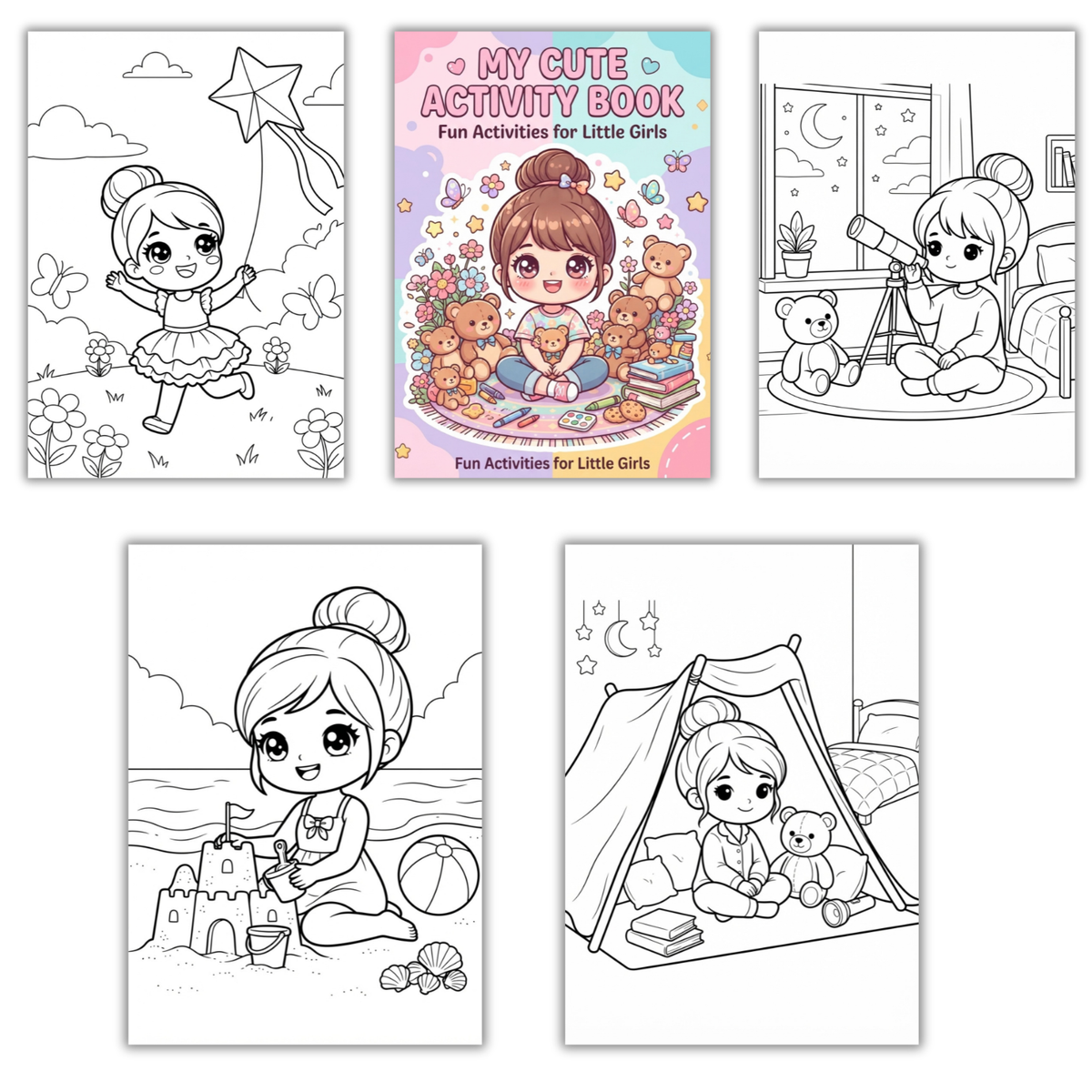 Mon Livre de Coloriage pour Filles – Illustrations Mignonnes