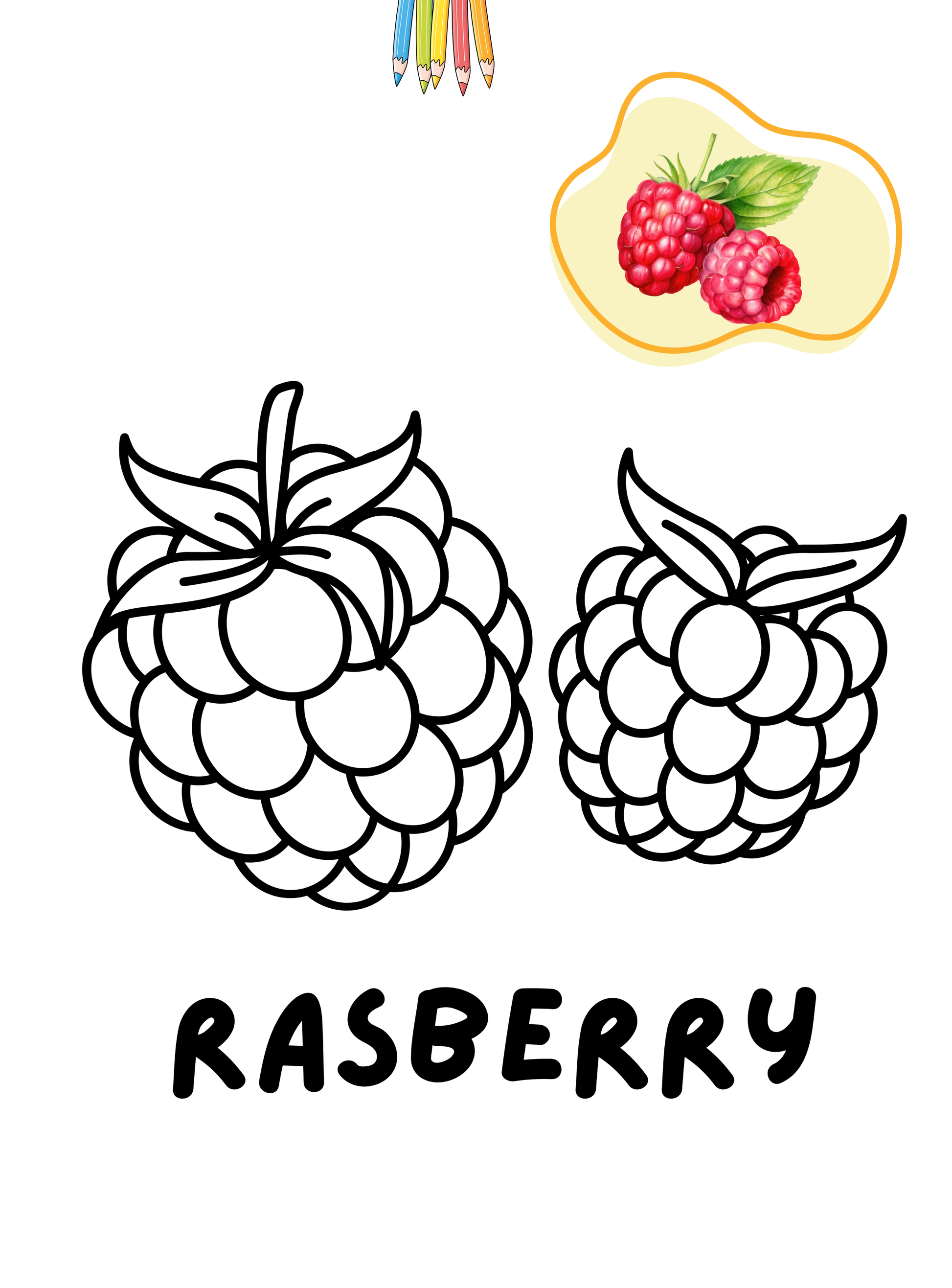 Fruit Series Coloring Book for Kids | English Educational Activity Book