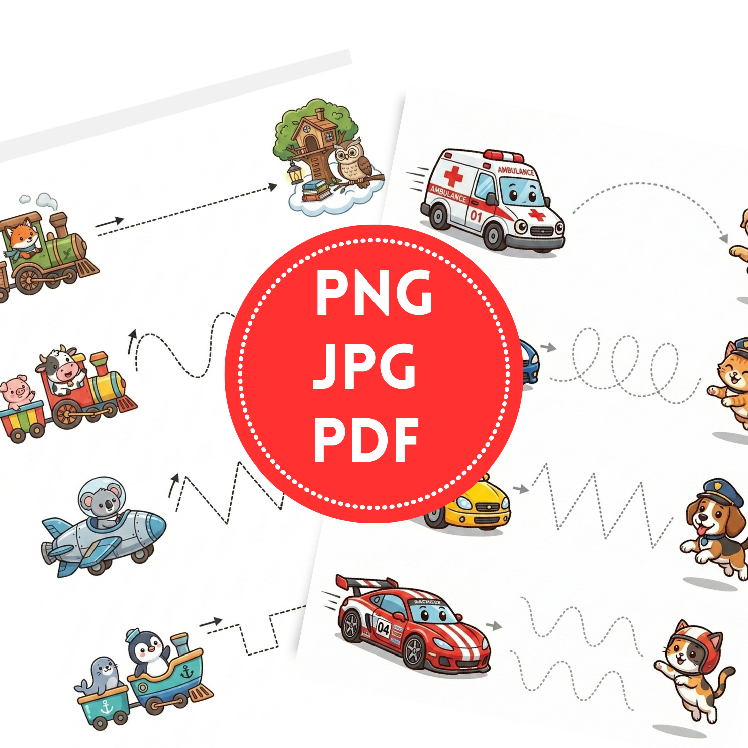Arabic Tracing & Pre-Writing Activity Book | 20 Page Kids Line Practice