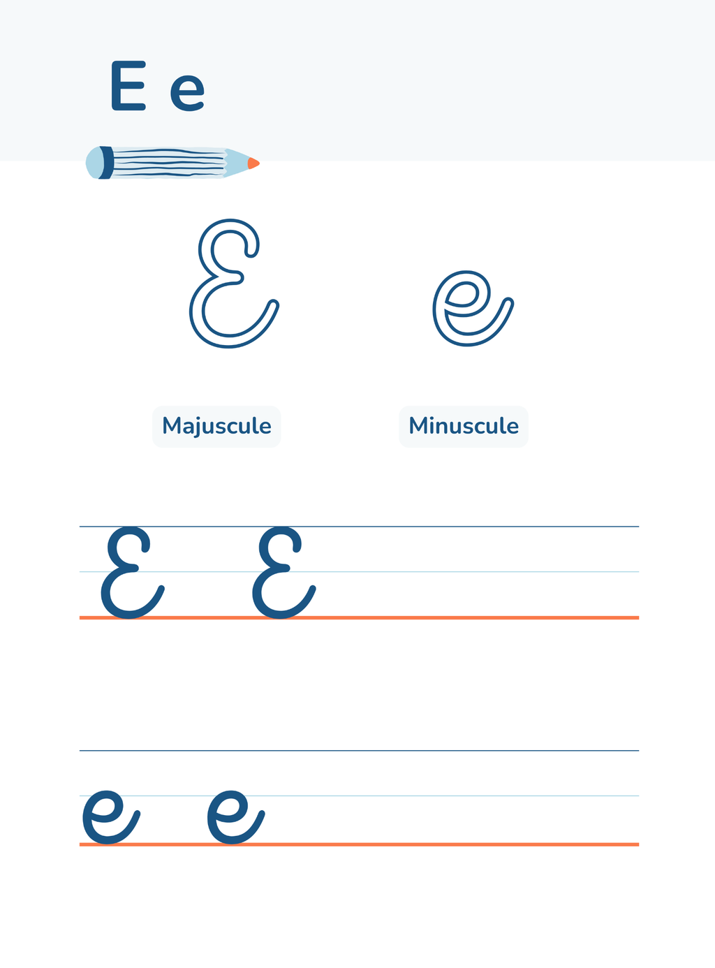 Alphabet Handwriting Practice Guide | English Cursive Tracing