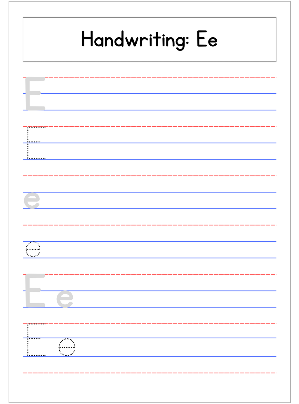 Alphabet Handwriting Practice Workbook | English Letter Tracing