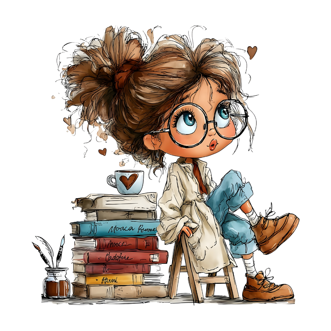 Coffee Time & Cozy Vibes Clipart Bundle | 19 Cute Girl Illustrations | Coffee Lover