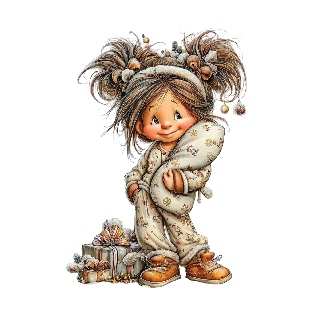 29 Winter Girl Clipart Bundle – Cozy Christmas Girl PNG, Cute Holiday SVG & Printable PDF