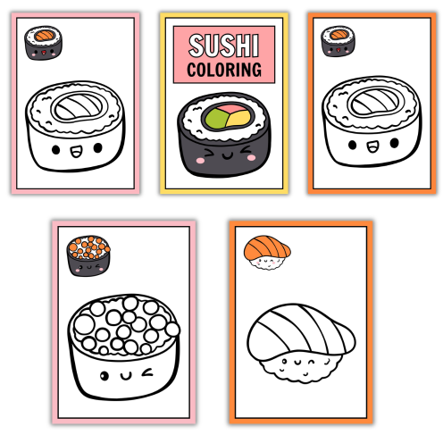 Mon Livre de Coloriage Sushi
