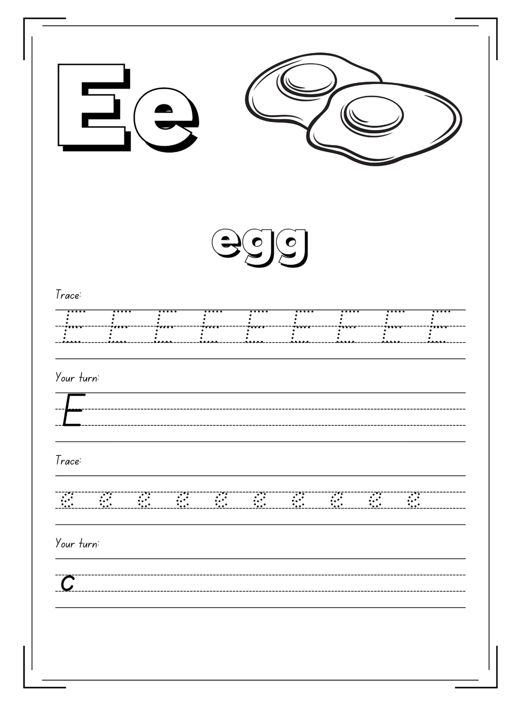 Alphabet Handwriting Book: Upper and Lowercase Letters - English Edition