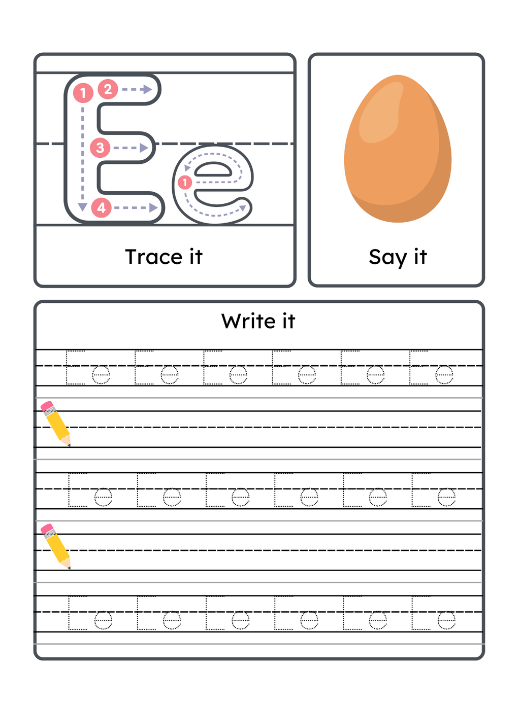 Alphabet Handwriting Practice Guide | English Cursive Tracing