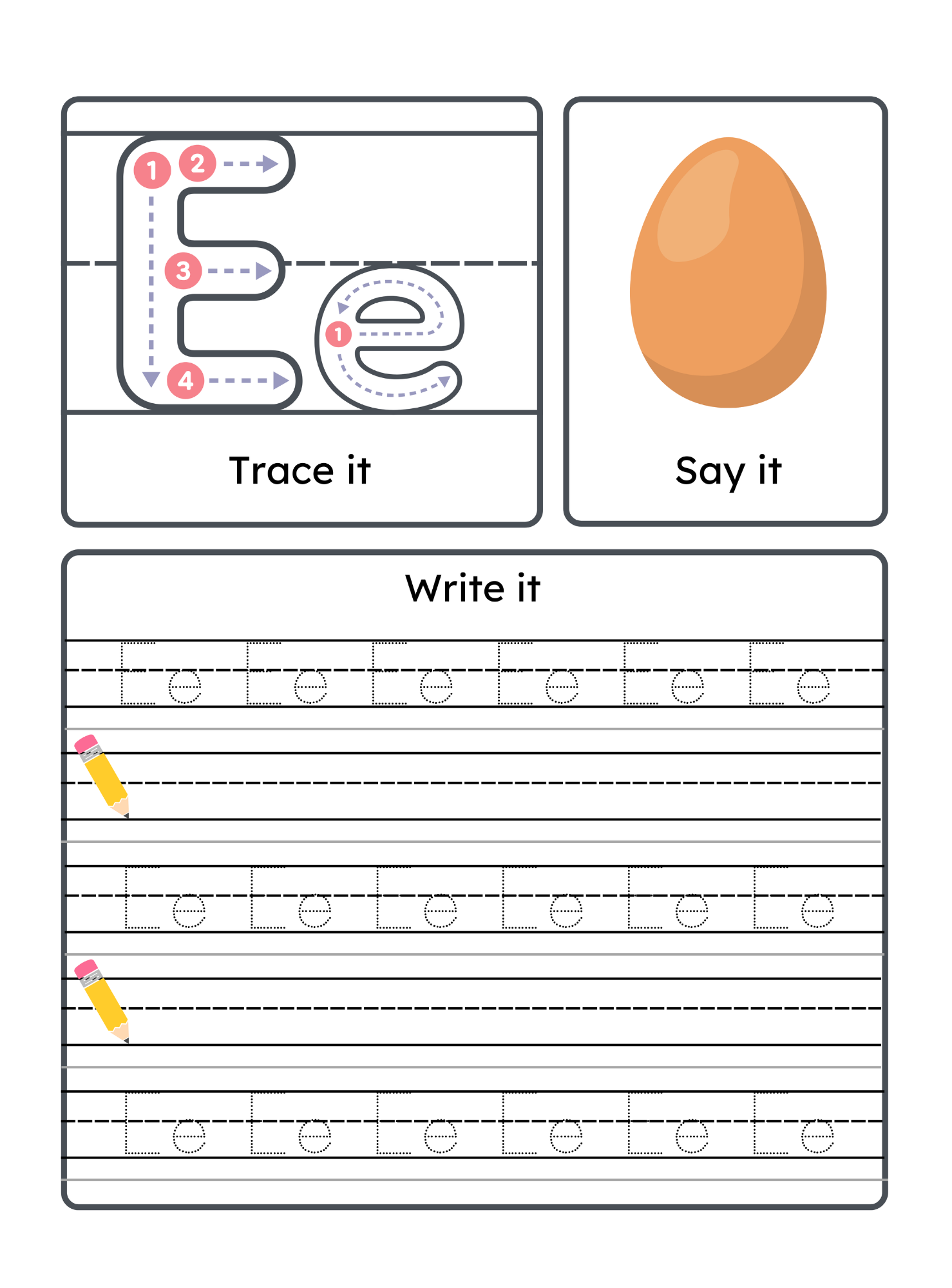 Alphabet Handwriting Practice Guide | English Cursive Tracing