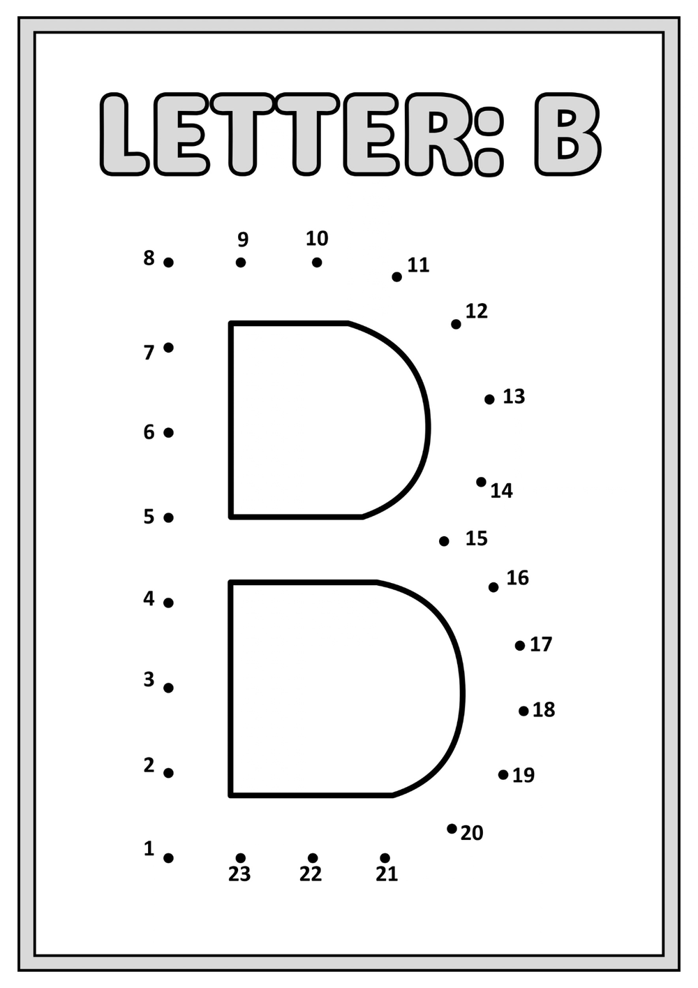 Relier les points – écrire les lettres majuscules – page 11