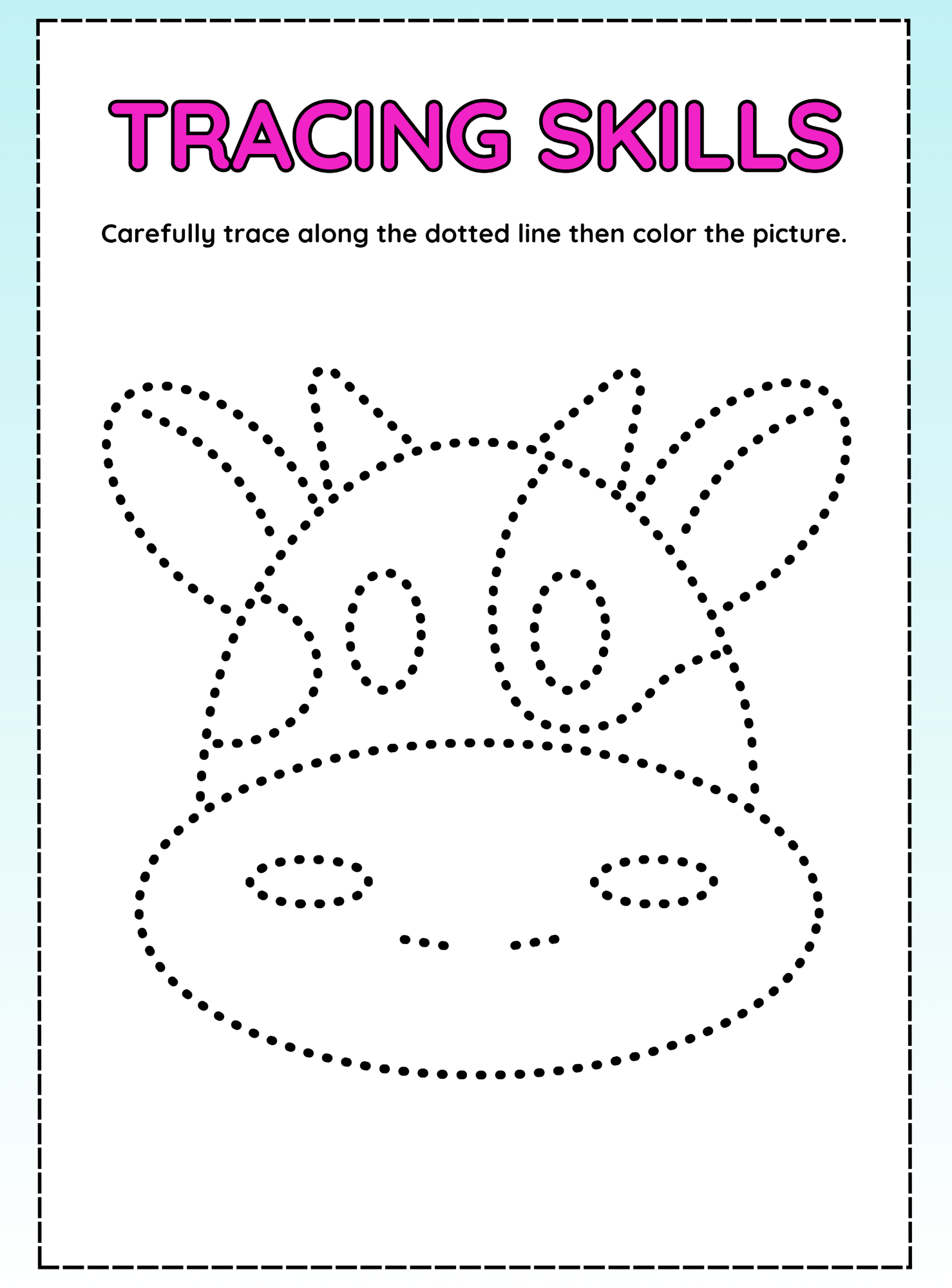 Trace Me: Cute Animals | Tracing Skills Practice