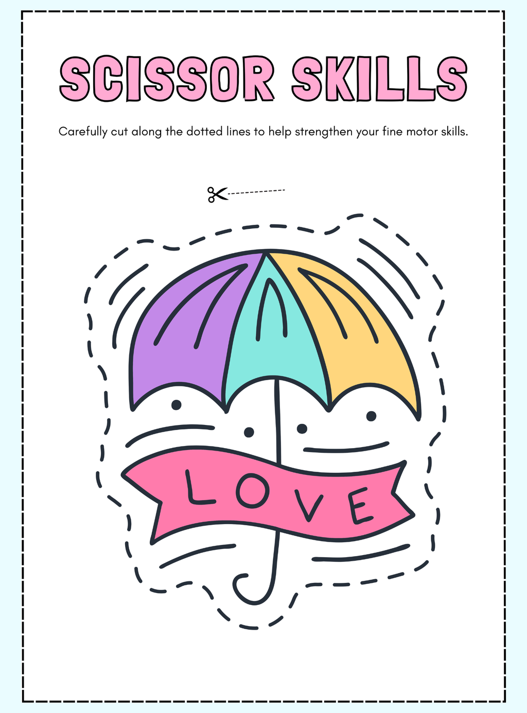 Scissor Skills: Cute Animals & Shapes - Fine Motor Activities, Trace, Color & Cut