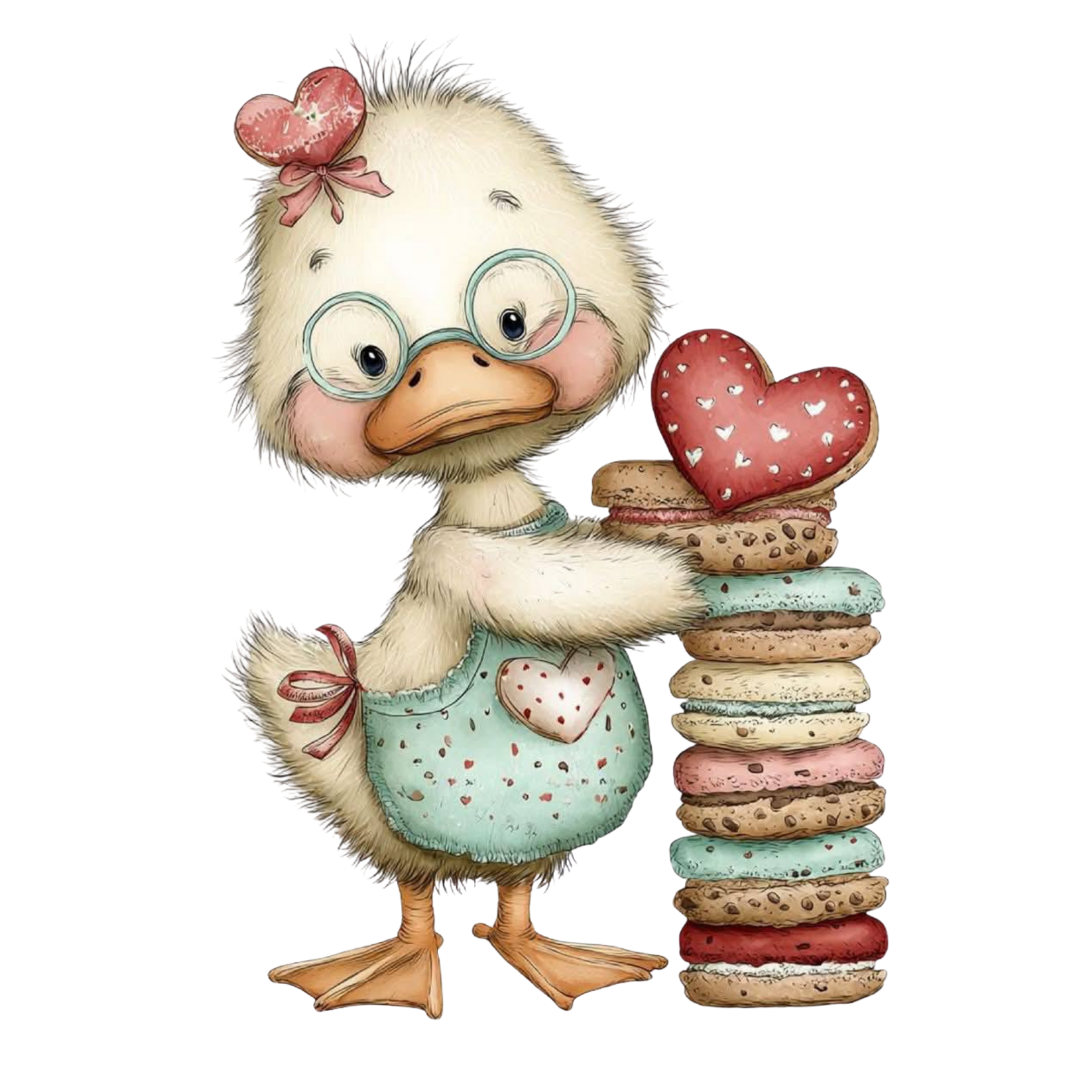 14 Romantic animal art Clipart Bundle - Valentine - Love Animals illustration PNG, SVG & Printable PDF