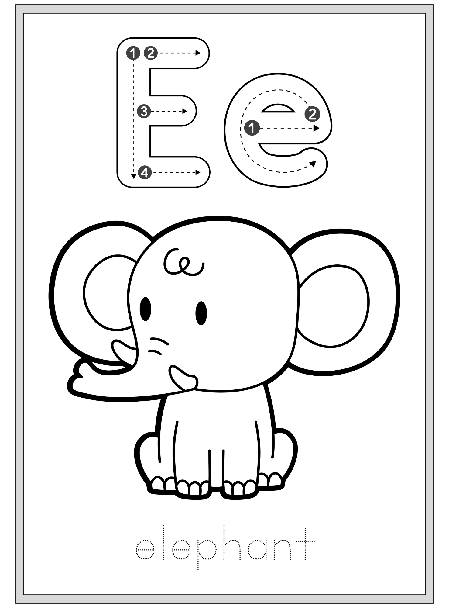 Coloring Alphabet Book Animals For Kids
