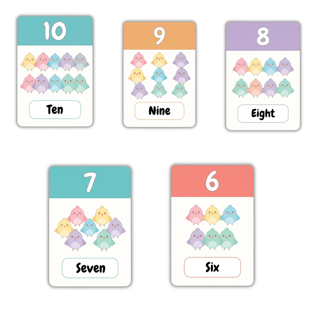 Cartes Flash des Nombres – Apprendre à Compter en S’Amusant