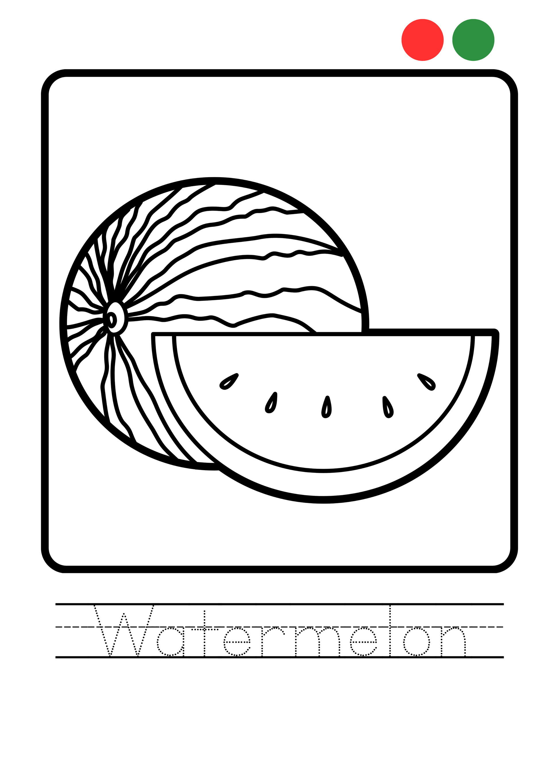 Fruits Coloring & Tracing Booklet | English Educational Activity Book