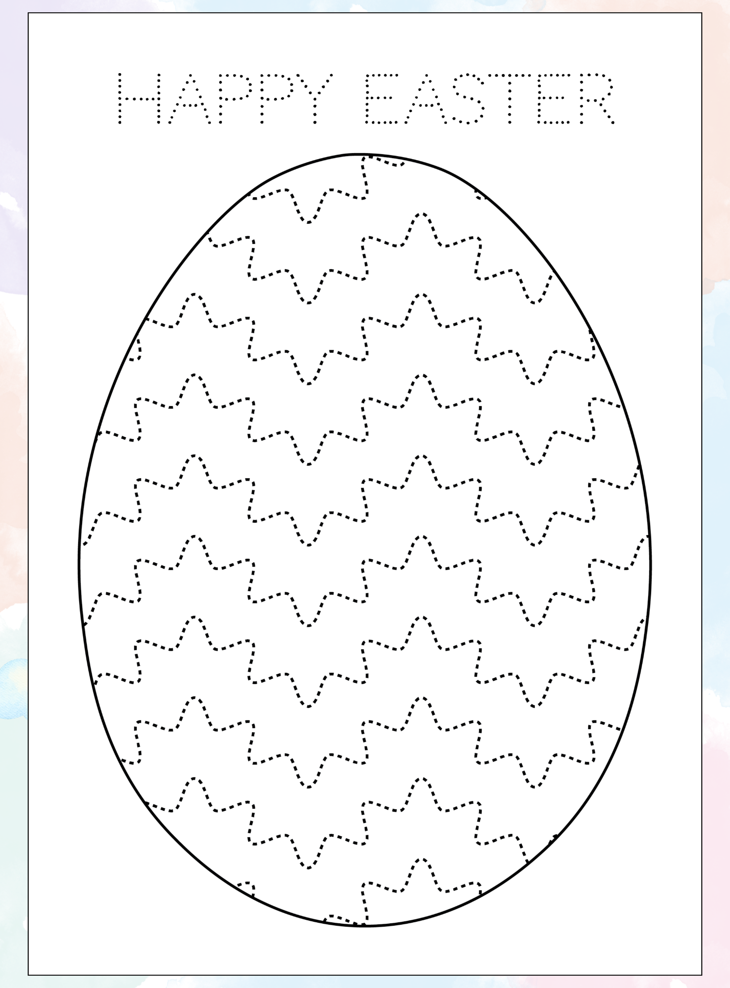 Easter Pattern Tracing: Lines, Shapes & Coloring - English Edition