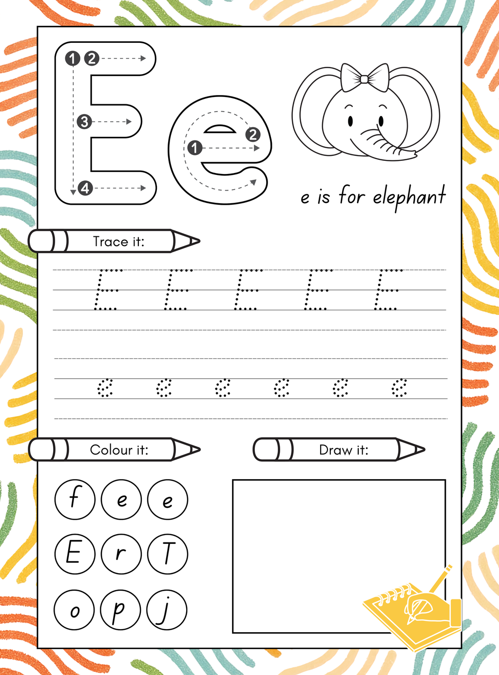 Learn to Write: A-Z Alphabet Activity Book | English Handwriting Practice