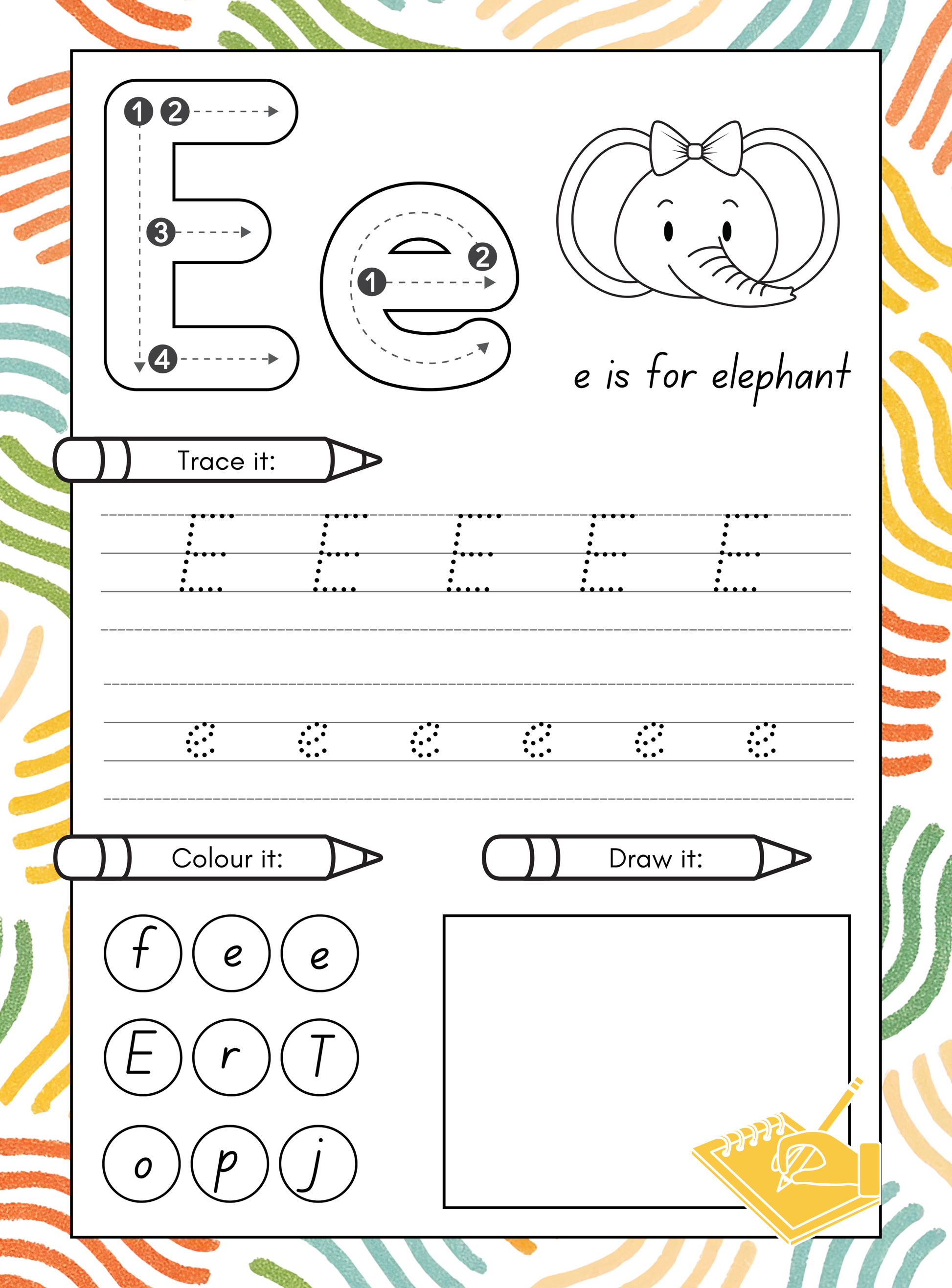 Learn to Write: A-Z Alphabet Activity Book | English Handwriting Practice