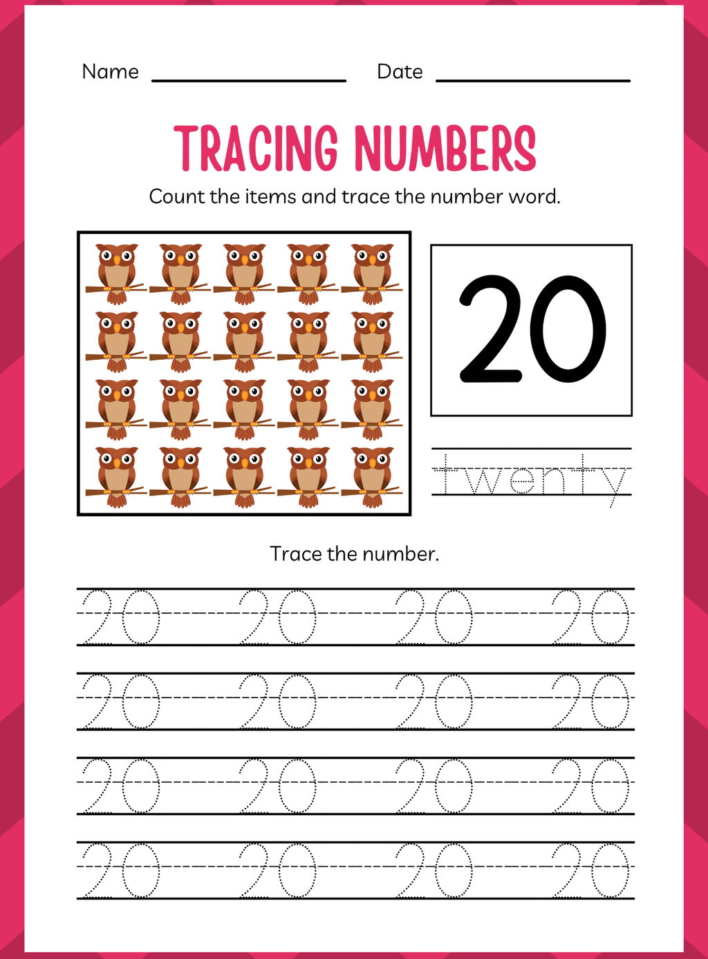 My First Number Book: 1 to 20 Tracing & Exercises - English Edition