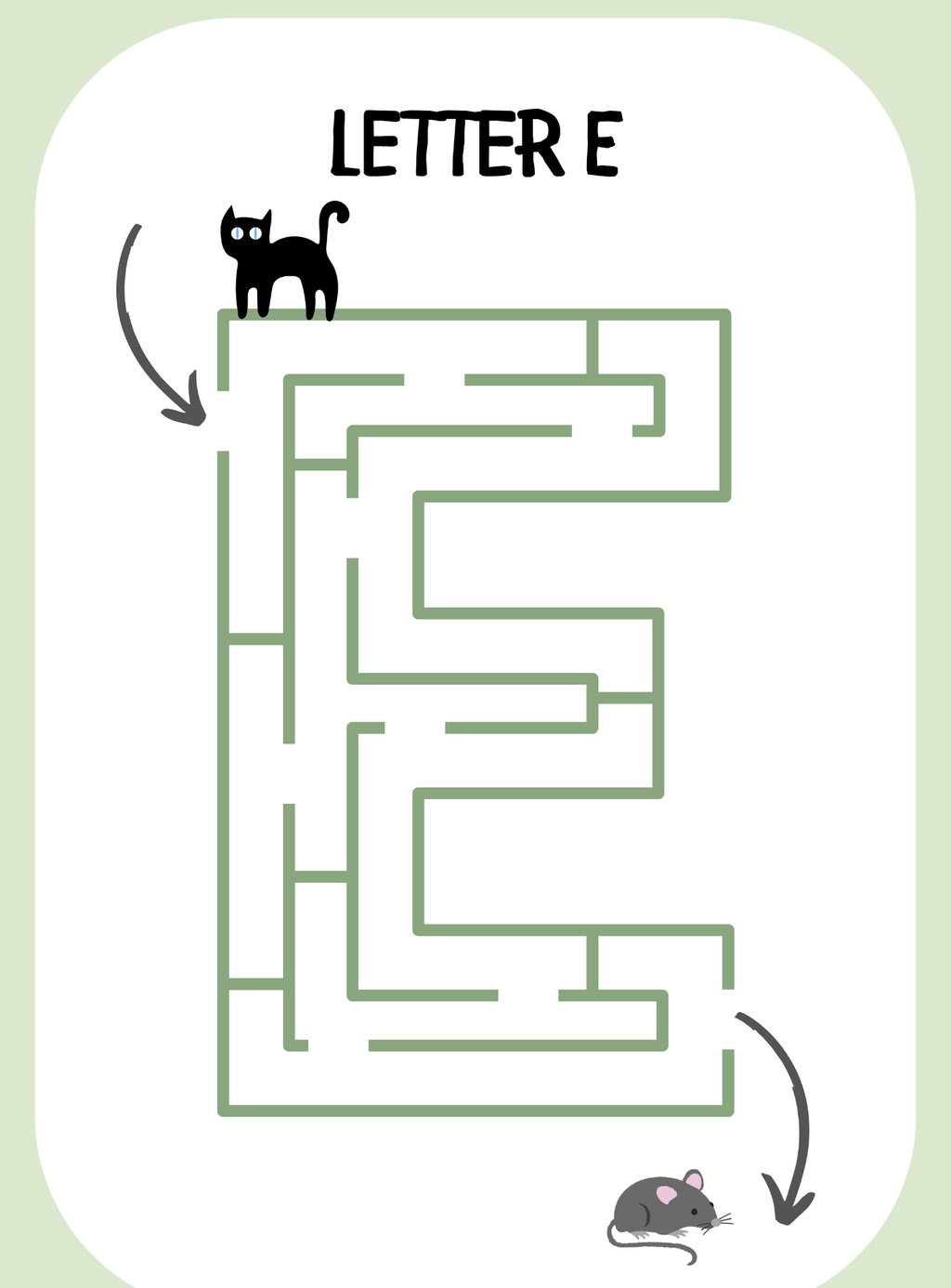 Alphabet Maze Puzzle Guide | Cat & Mouse Adventure