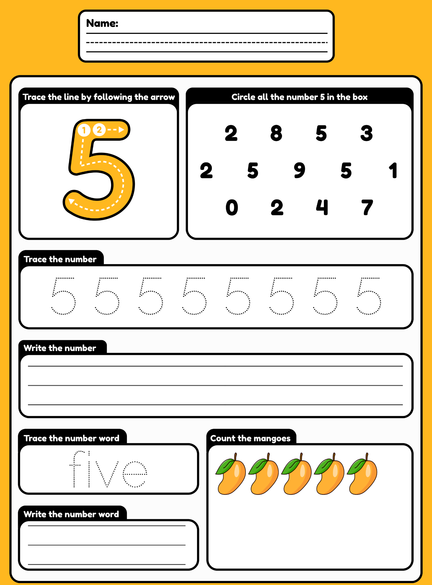 Numbers Workbook | English Number Tracing & Counting