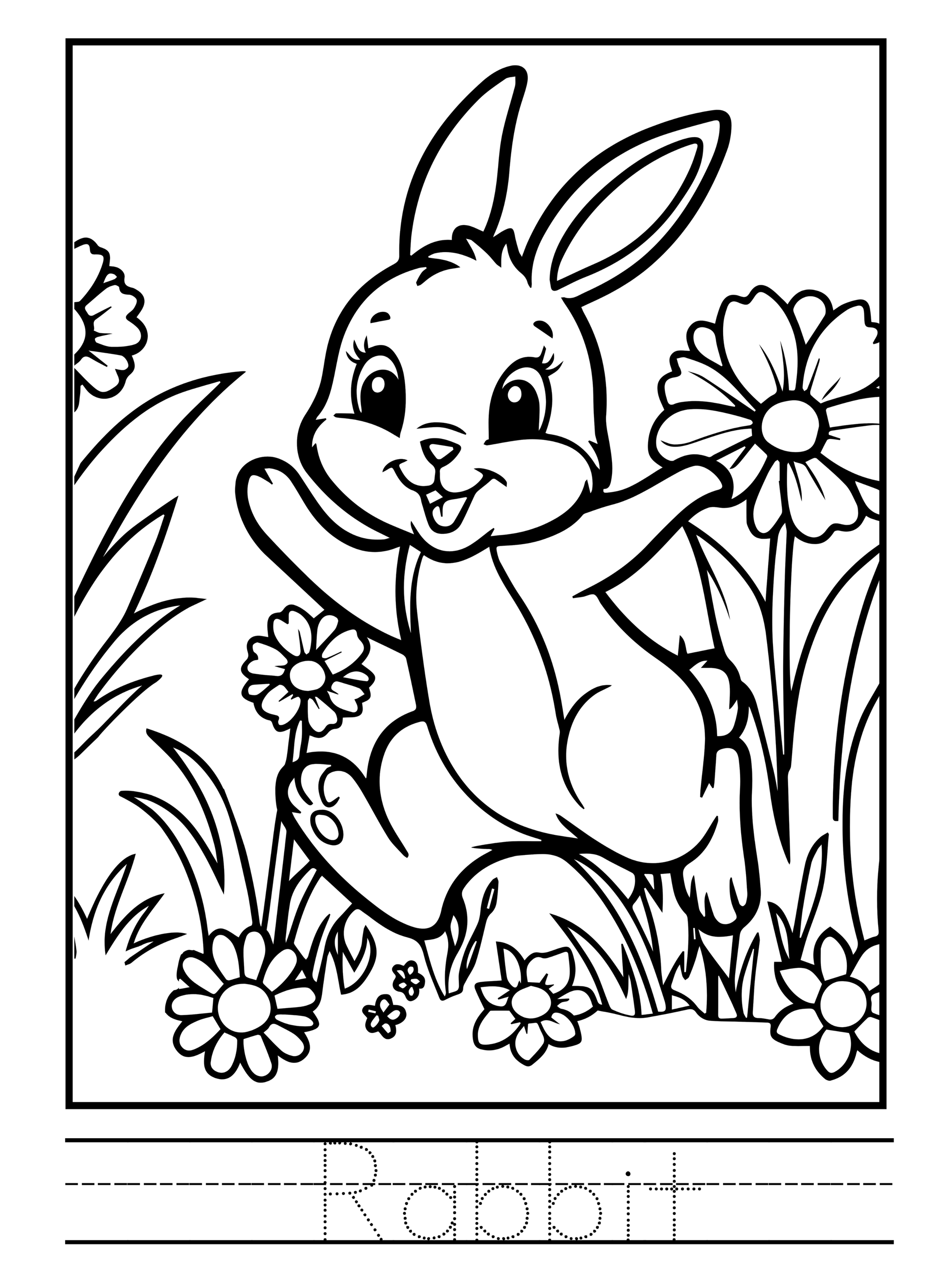 Farm Animals Coloring & Tracing Booklet | English Educational Activity Book